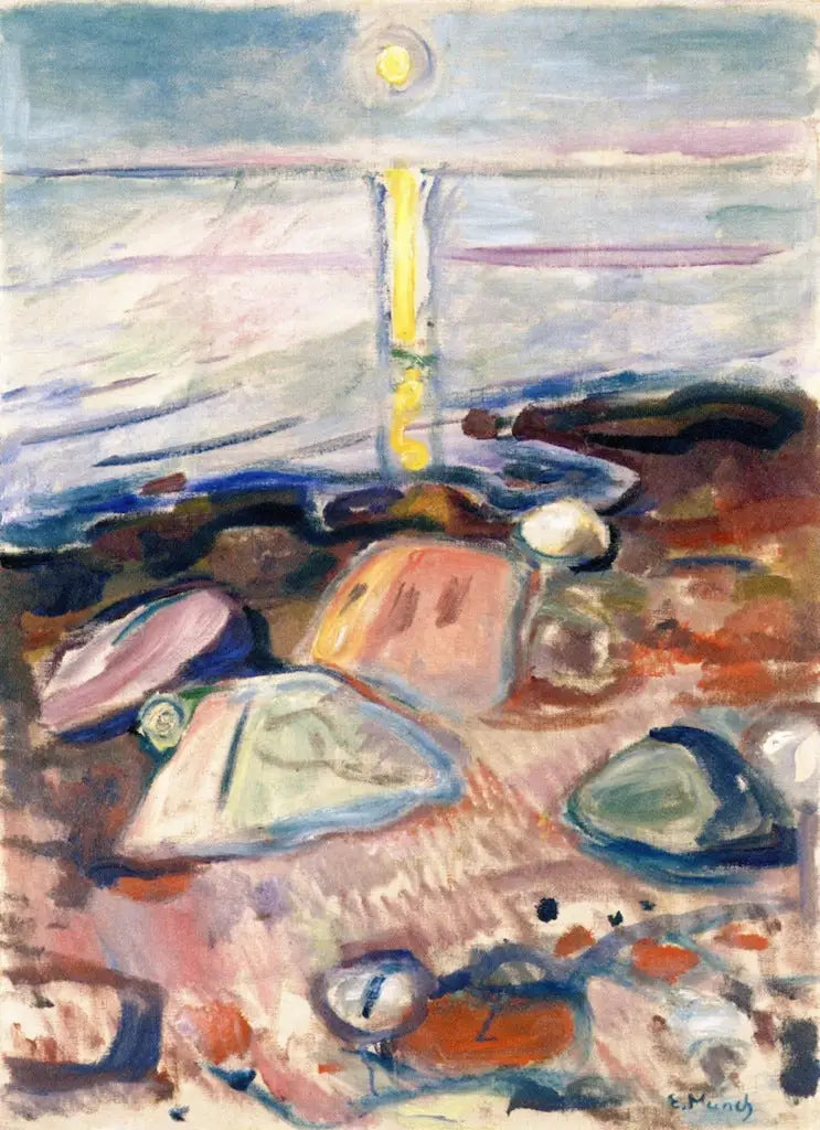 Måneskinn på stranden - Edvard Munch