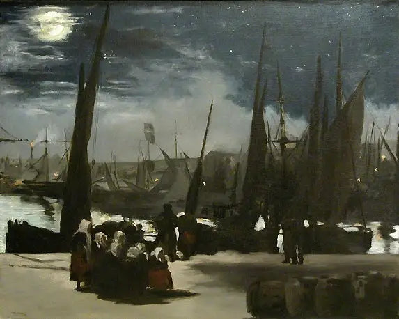 Måneskinn over havnen i Boulogne - Édouard Manet