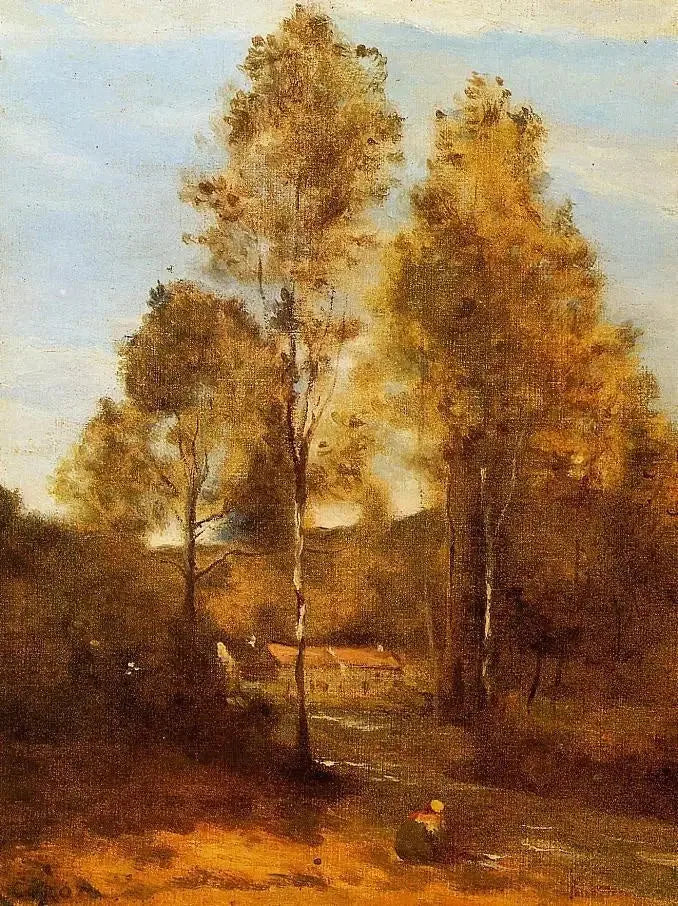 Clairière du Bois Pierre, nær Évaux ved Château-Thierry - Jean-Baptiste Camille Corot