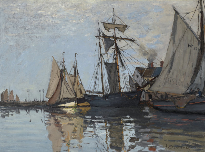 Båter i havnen i Honfleur - Claude Monet