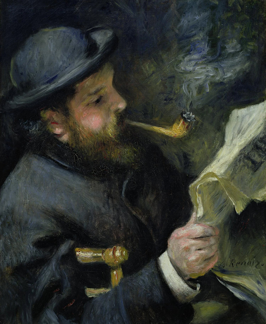 Claude Monet leser - Pierre-Auguste Renoir