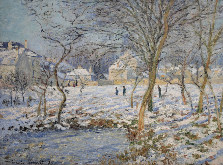Innsjøen, snøeffekten - Claude Monet