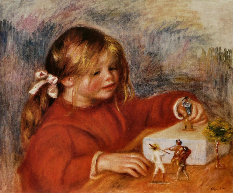 Claude Renoir som spiller - Pierre-Auguste Renoir