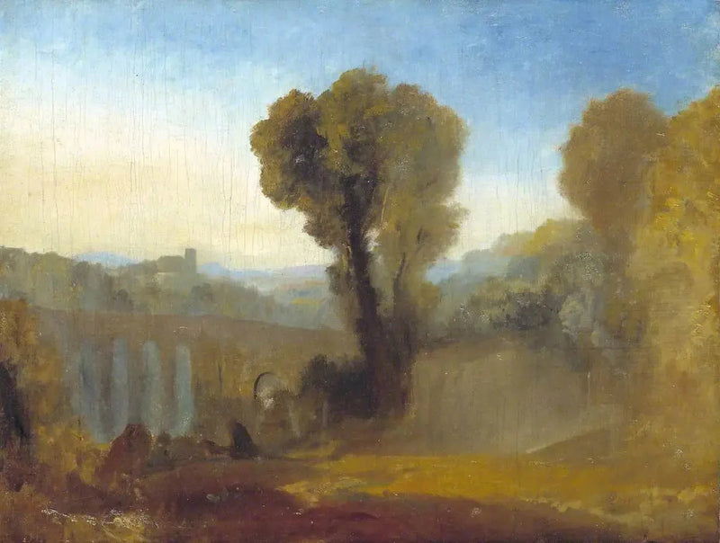 Claudian Komposisjon, muligens Arcueil ved Daggry (tidligere kalt ‘Ariccia (?): Solnedgang’) - J. M. W. Turner