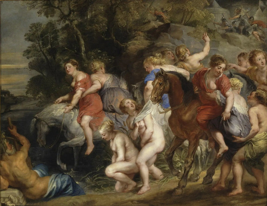 Clélie som passerer Tiber-elven - Peter Paul Rubens