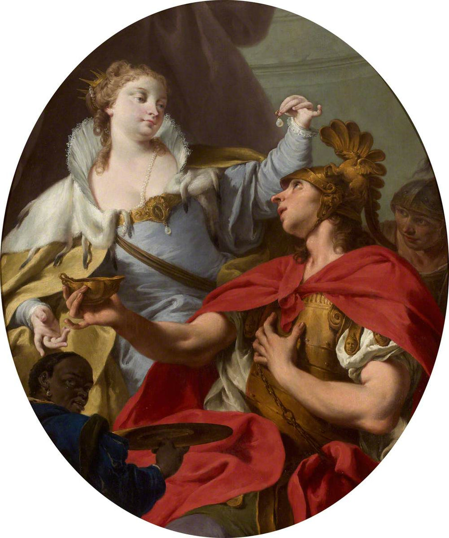 Cleopatra og perlen - Giovanni Battista Pittoni
