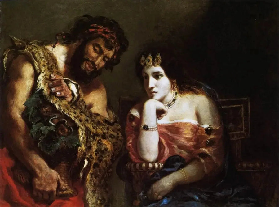 Kleopatra og bonden - Eugène Delacroix