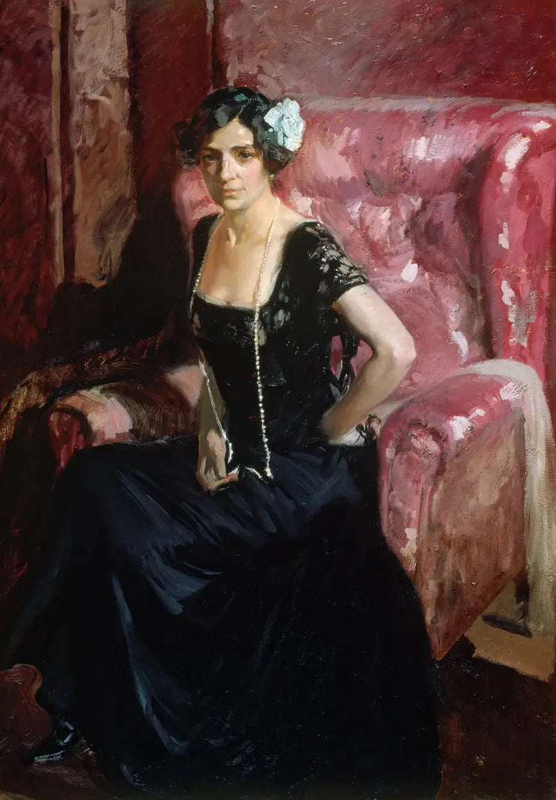 Clotilde i kveldsdrakt - Joaquín Sorolla