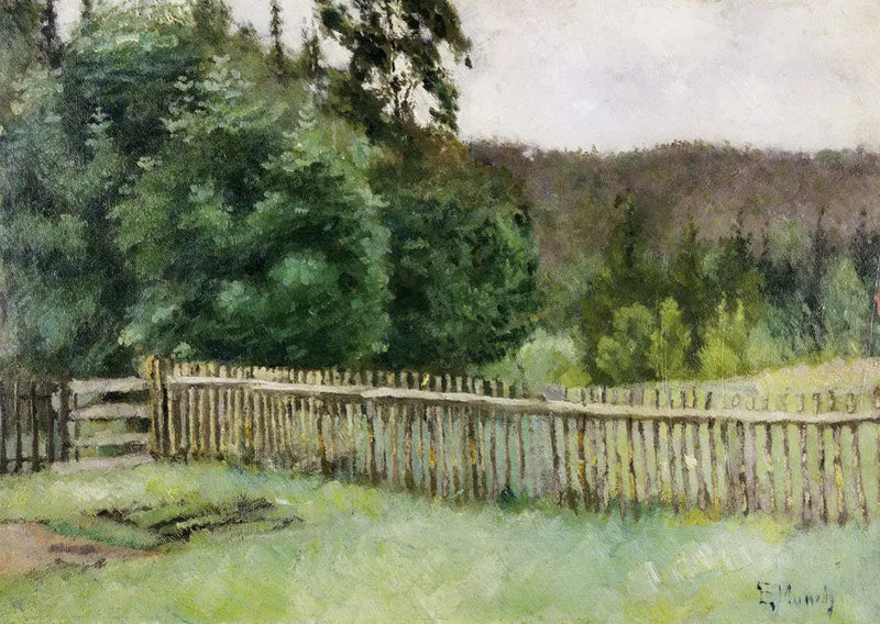 Innhegning i skogen - Edvard Munch