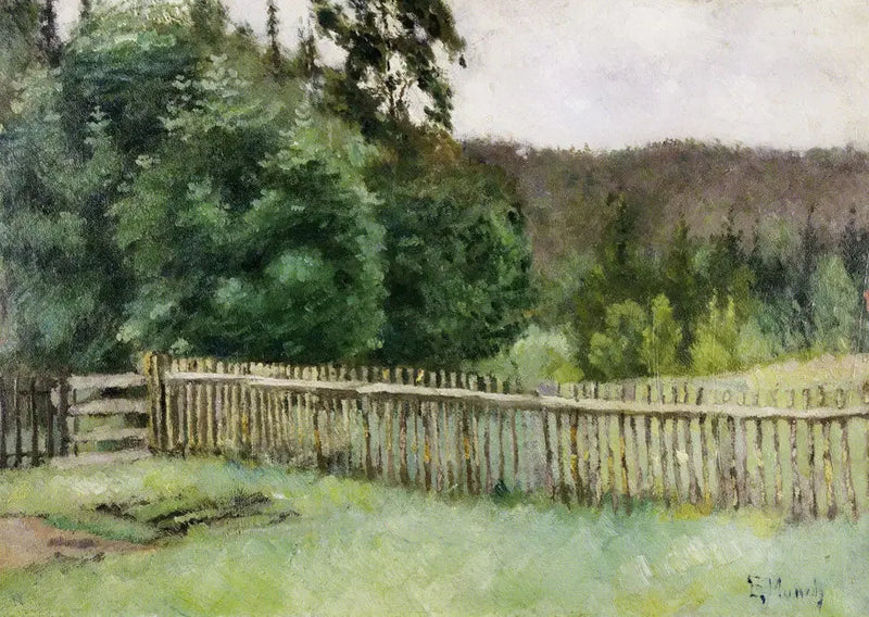 Innhegning i skogen - Edvard Munch