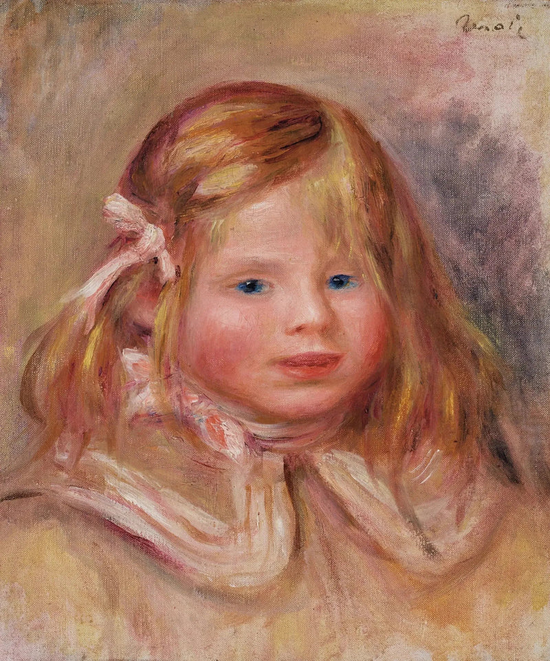 Coco med rosa bånd - Pierre-Auguste Renoir