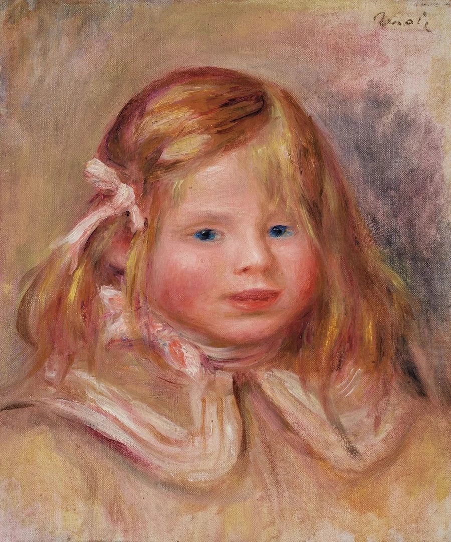 Coco med rosa bånd - Pierre-Auguste Renoir