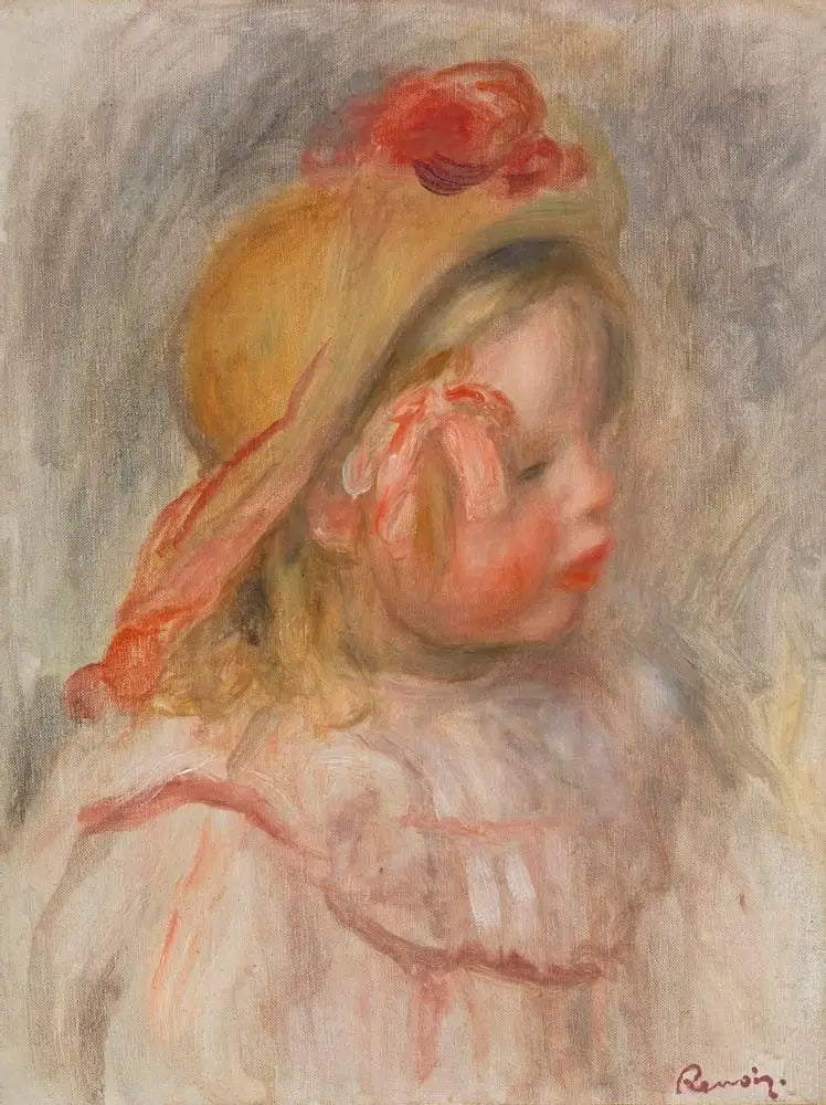 Coco i stråhatt - Pierre-Auguste Renoir