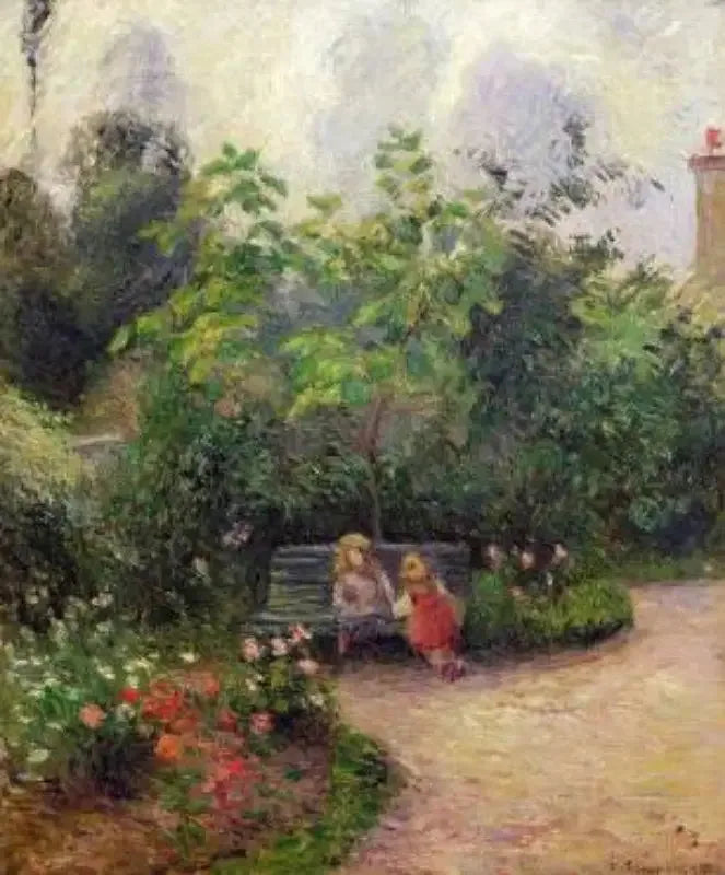 Hjørne av hagen ved Hermitage. Pontoise - Camille Pissarro
