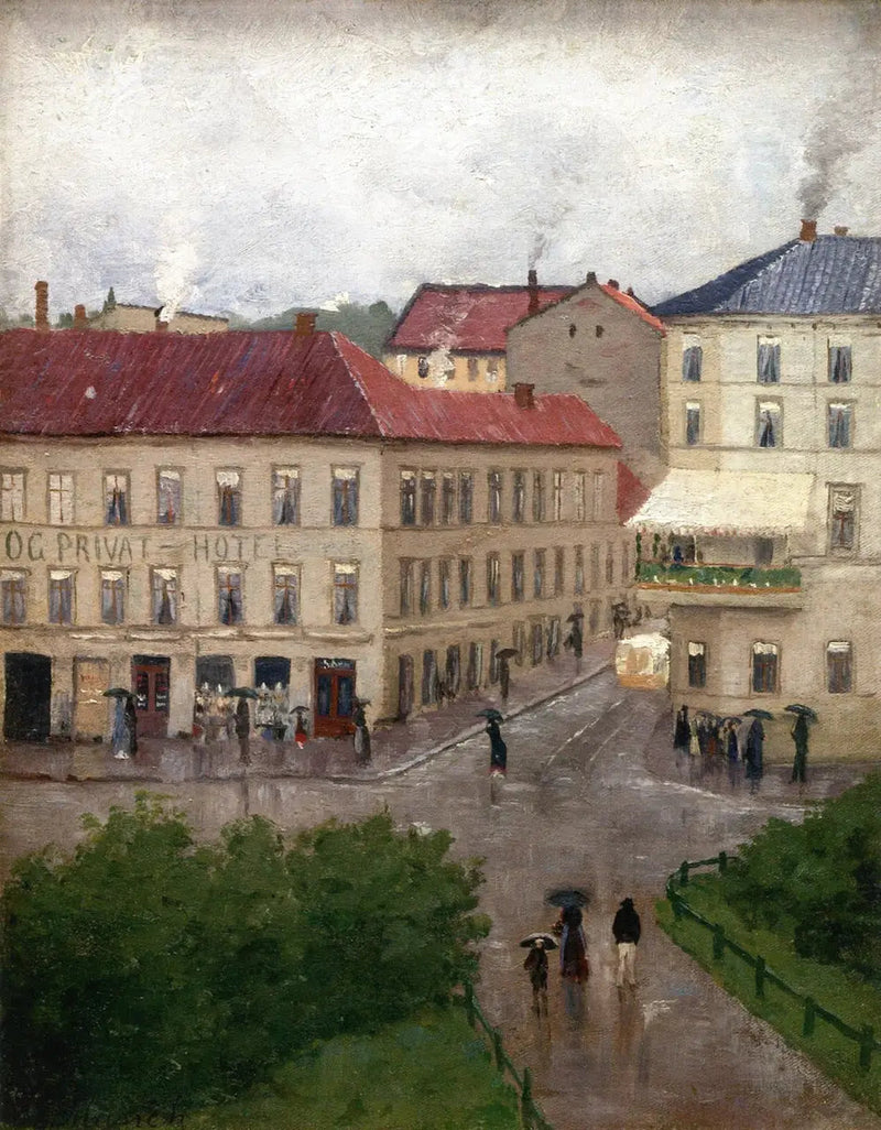 Gatehjørne på Karl Johan, Grand Café - Edvard Munch