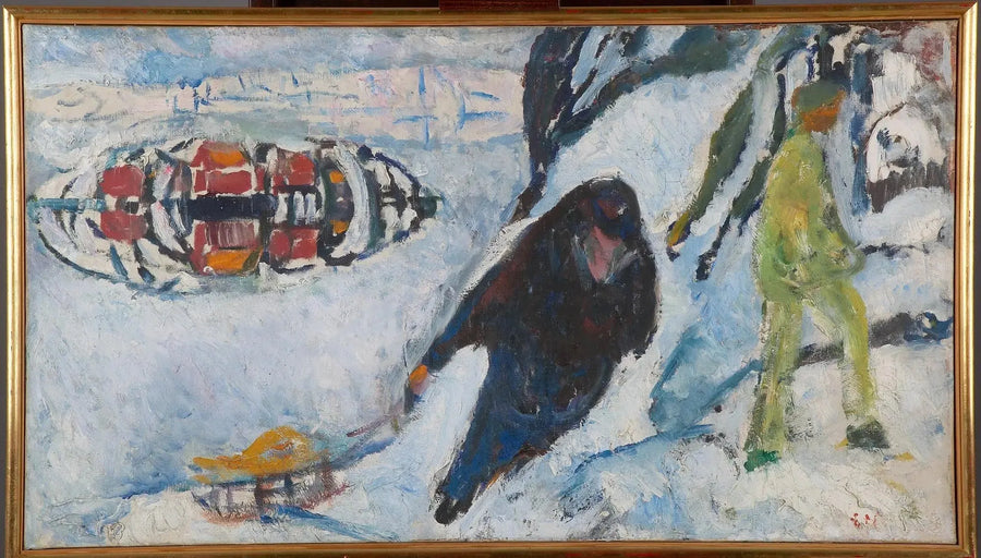 Haug med slede - Edvard Munch