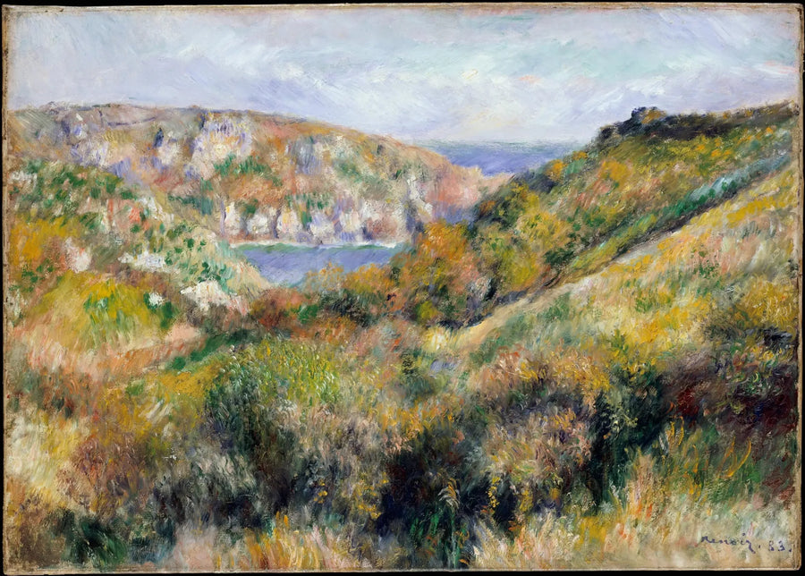Åser rundt Moulin Huet-bukten, Guernsey - Pierre-Auguste Renoir