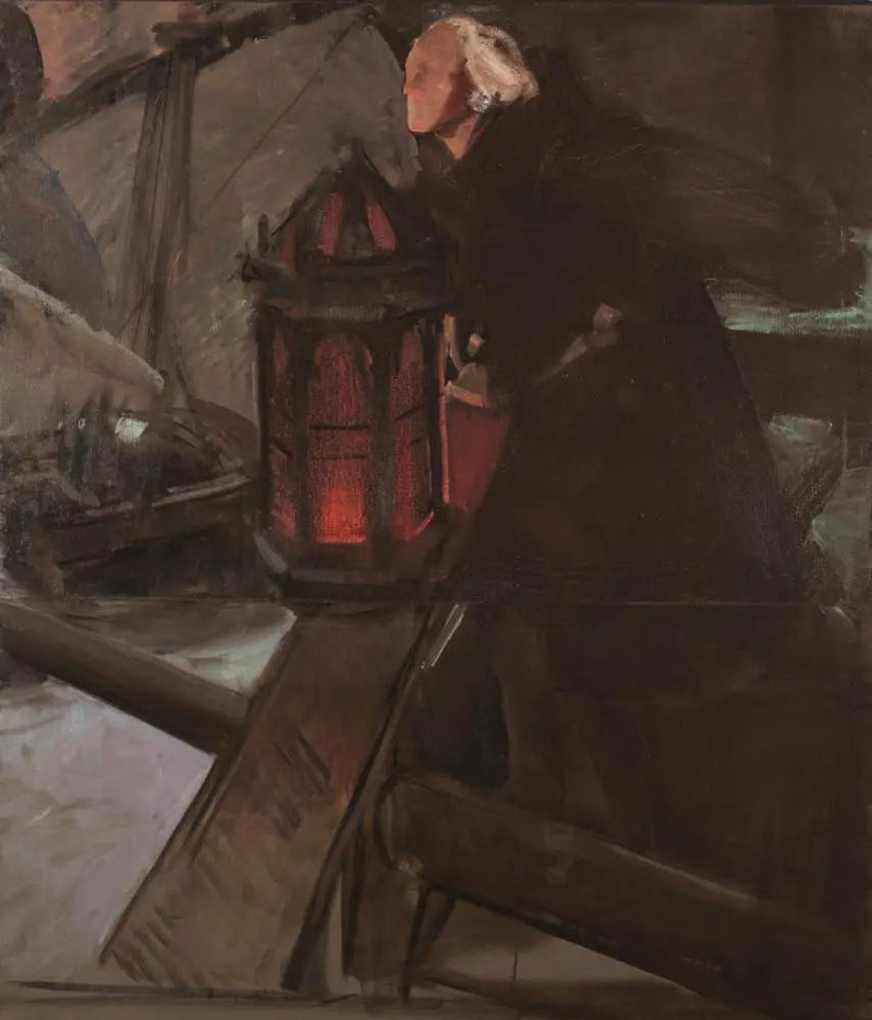 Colomb som forlater Palos (Ved lanternen) - Joaquín Sorolla