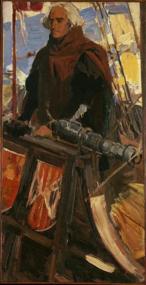 Colomb som forlater Palos (Ved Gunwhale, med Falconet) - Joaquín Sorolla