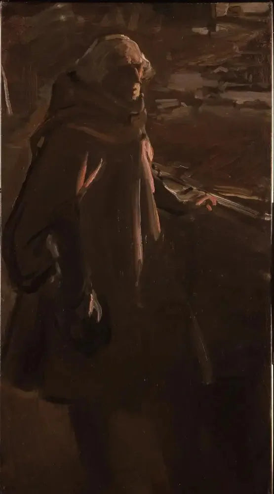 Colomb som forlater Palos (om natten, høyre profil) - Joaquín Sorolla