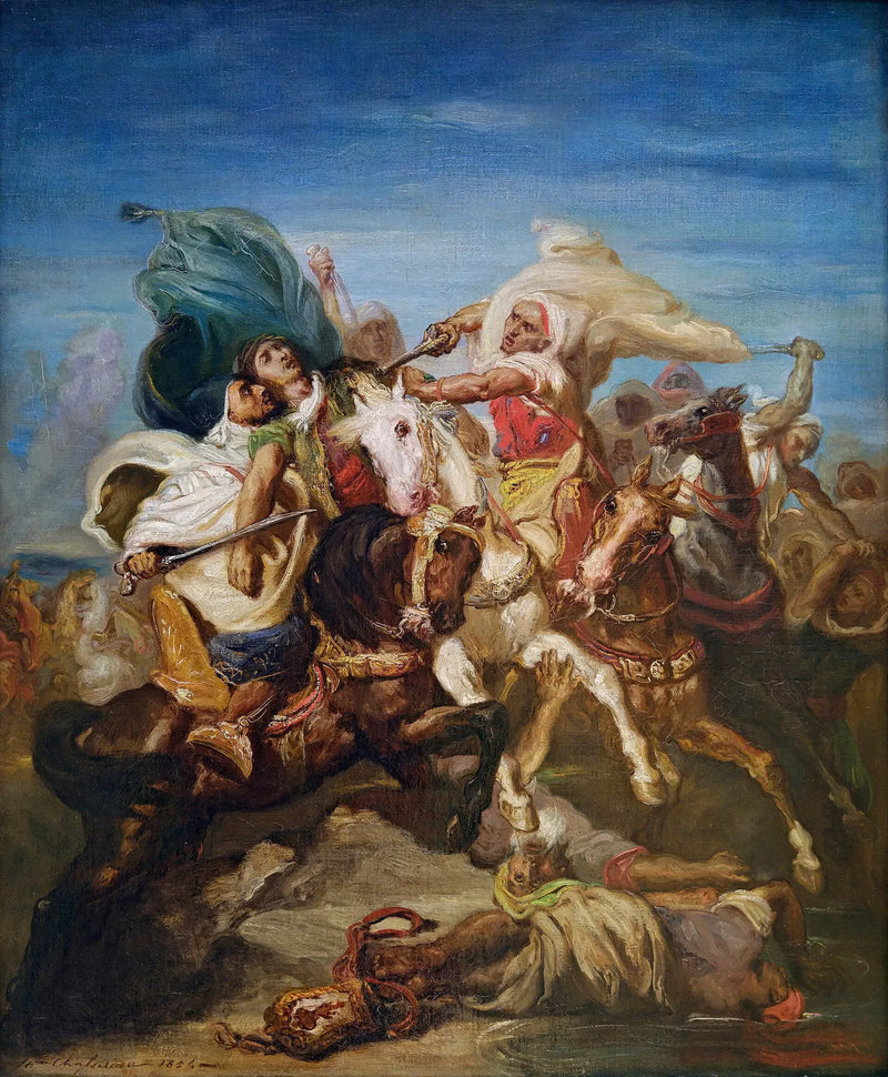 Kamp mellom arabiske riddere - Théodore Chassériau