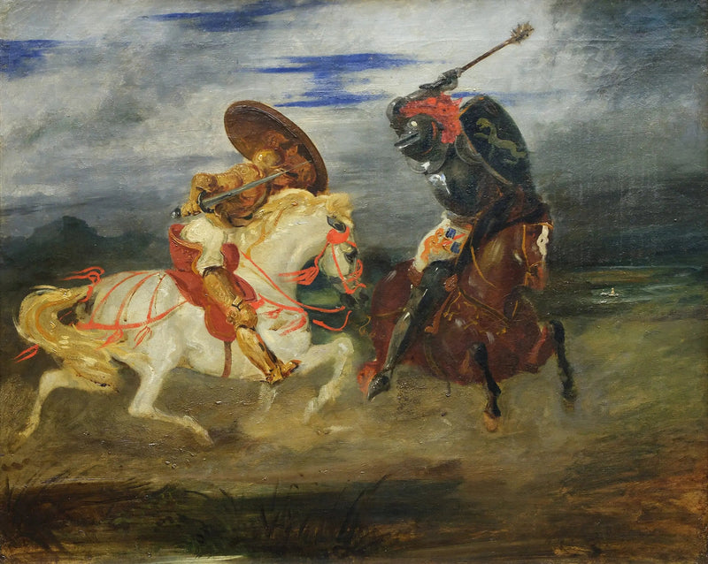 Ridderkamp i landskapet - Eugène Delacroix