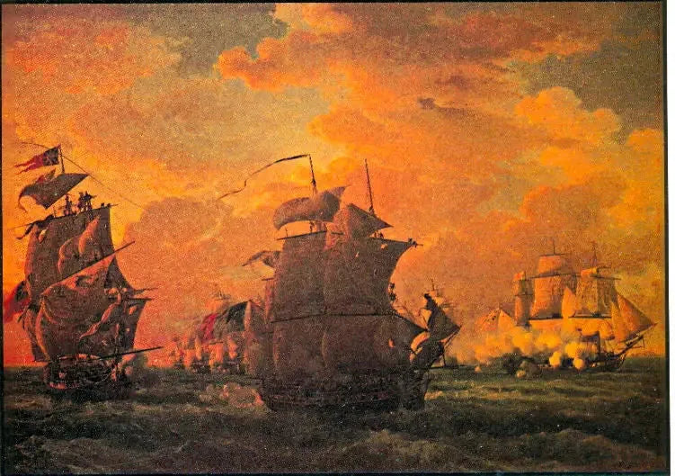 Combat de la Canonnière contre le Tremendous - Louis-Philippe Crépin image 1 tableau peint à l’huile sur toile