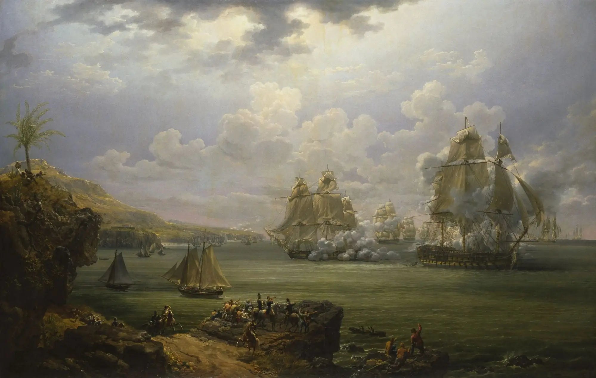 Combat de la Poursuivante contre l'Hercule - Louis-Philippe Crépin image 1 reproduction d’œuvre d’art à l’huile