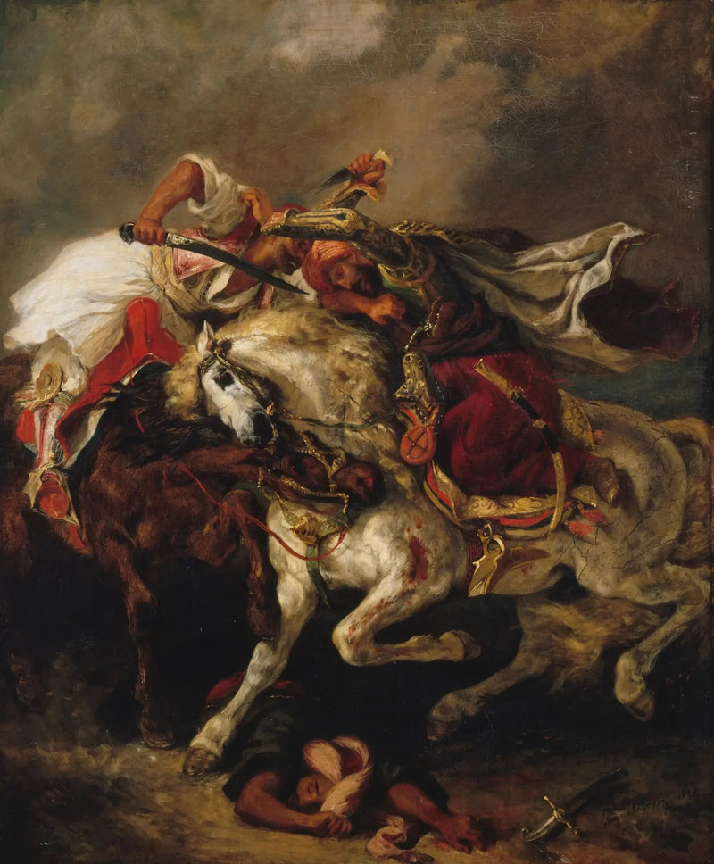Kampen mellom Giaour og Pacha - Eugène Delacroix