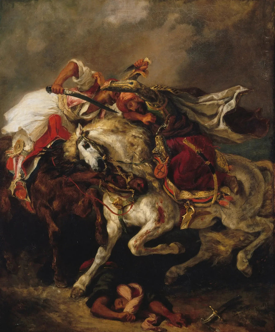 Kampen mellom Giaour og Pacha - Eugène Delacroix