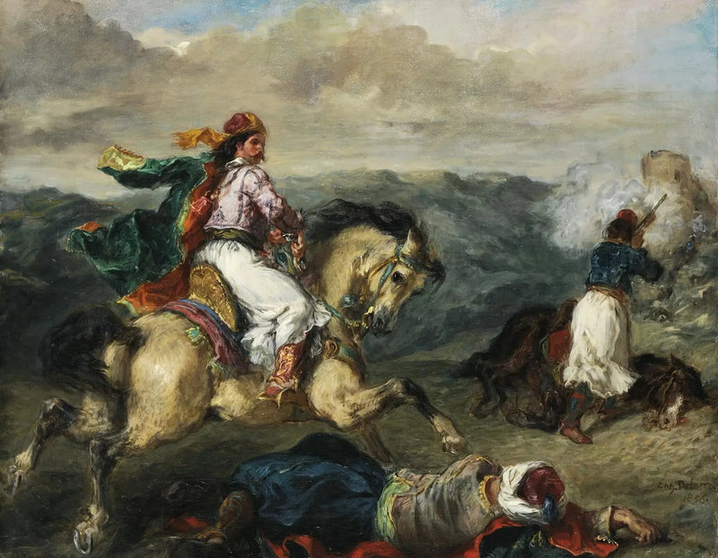 Kamp mellom grekere og tyrkere - Eugène Delacroix