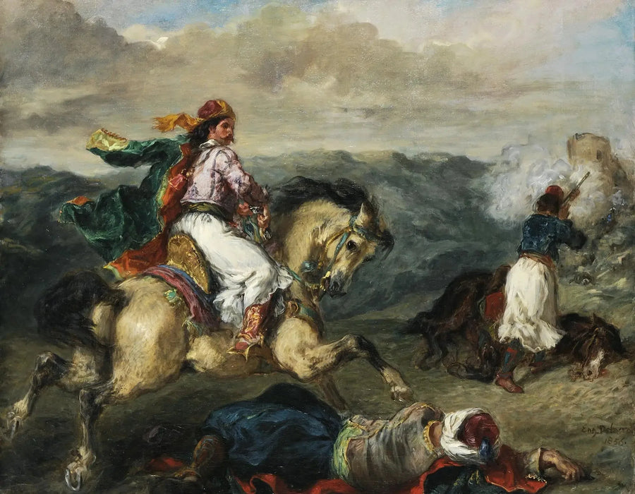 Kamp mellom grekere og tyrkere - Eugène Delacroix