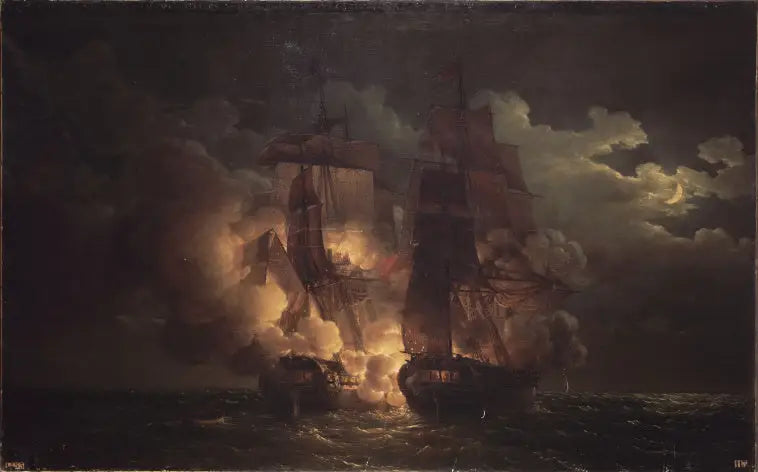 Maritim kamp for å seile mot Loz-øyene, 7. februar 1813 - Louis-Philippe Crépin

Source:
Combat naval en vue des Îles de Loz, 7 février 1813 - Louis-Philippe Crépin
