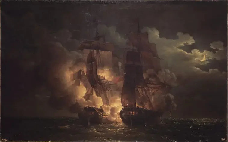 Maritim kamp for å seile mot Loz-øyene, 7. februar 1813 - Louis-Philippe Crépin

Source:
Combat naval en vue des Îles de Loz, 7 février 1813 - Louis-Philippe Crépin