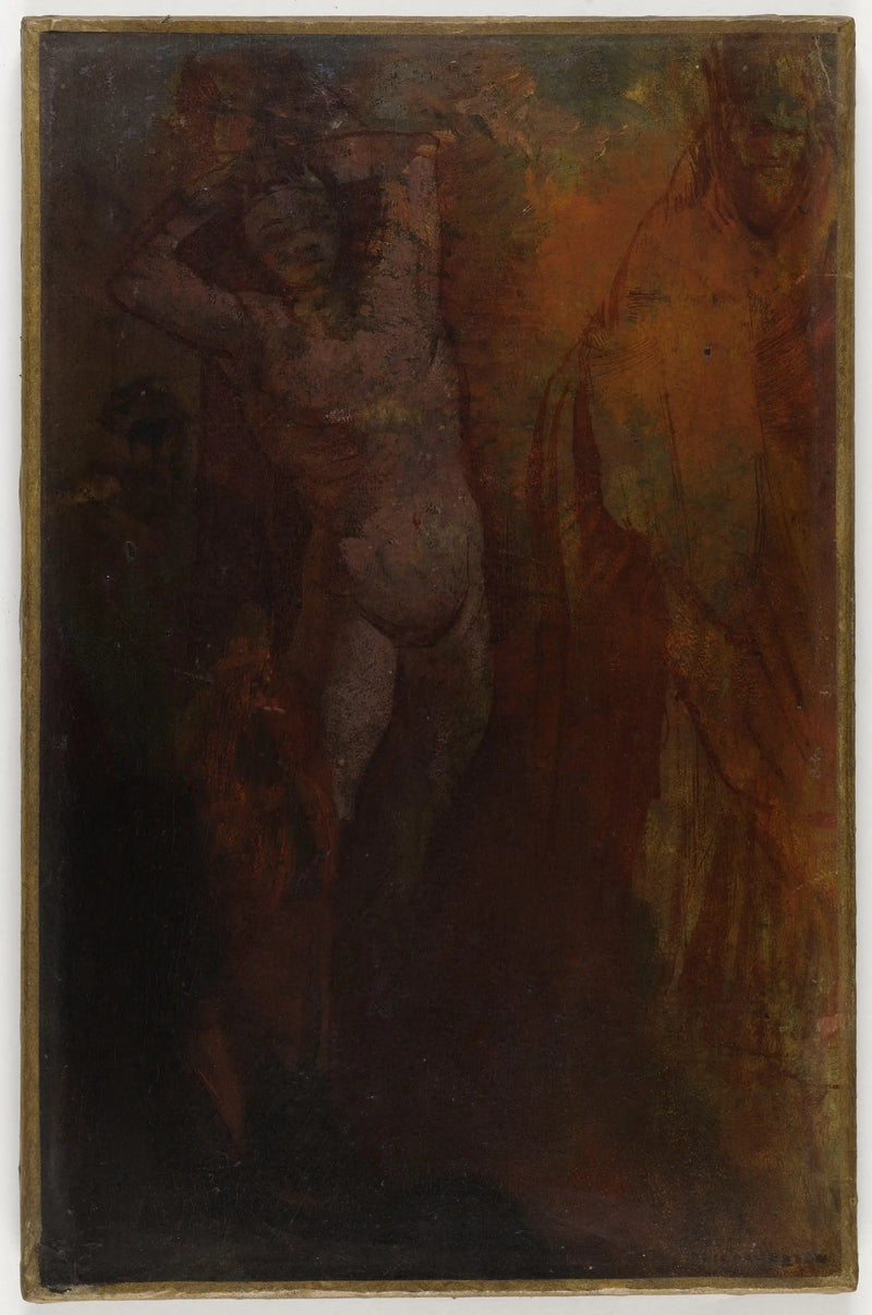 Komposisjon med tre personer (Pisking?) - Odilon Redon