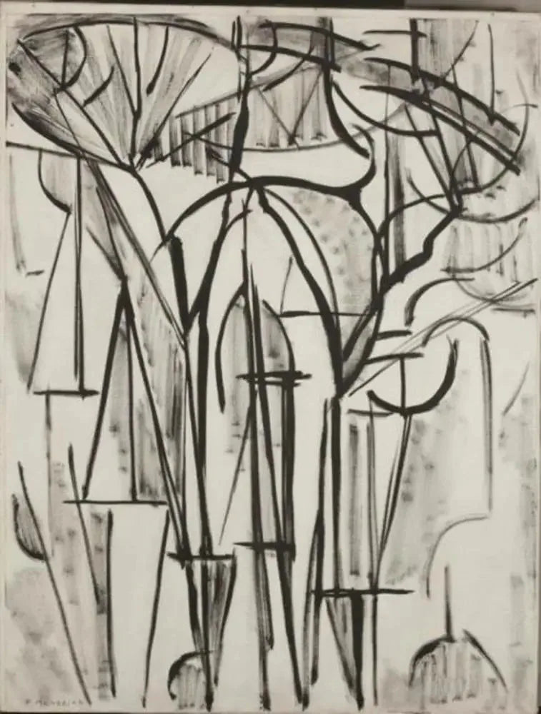 Komposisjon trær 1 (ufullført) - Piet Mondrian