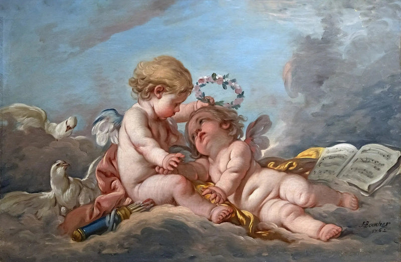 Komposisjon med putti - François Boucher