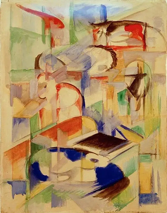 Komposisjon med dyr - Franz Marc
