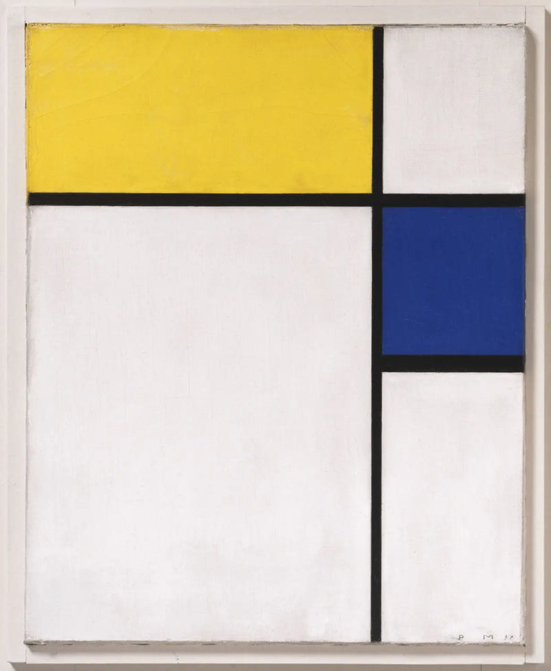 Komposisjon med blått og gult - Piet Mondrian