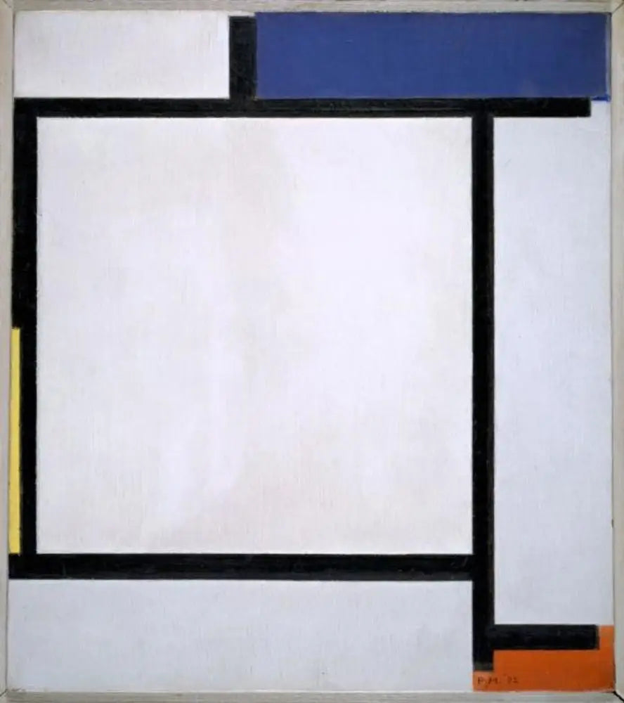 Composition avec du bleu, du noir, du jaune et du rouge - Piet Mondrian image 1 copie de tableau peinte à la main