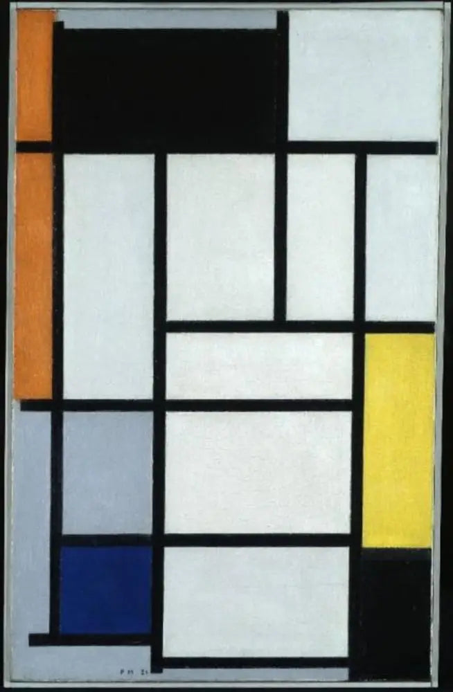 Komposisjon med rødt, svart, gult, blått og grått - Piet Mondrian