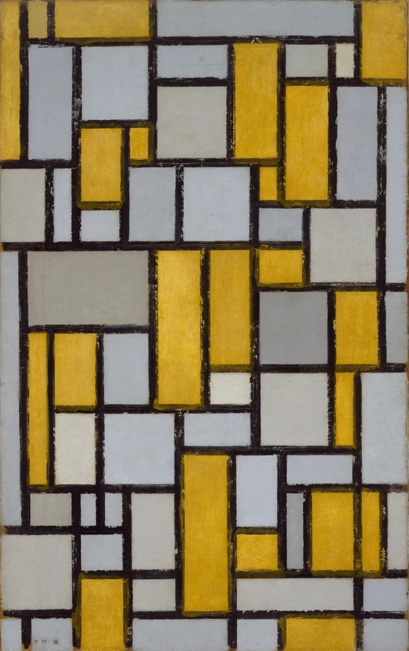 Komposisjon med rutenett 1 - Piet Mondrian