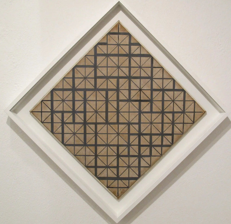 Komposisjon med rutenett 4 (diamant) - Piet Mondrian