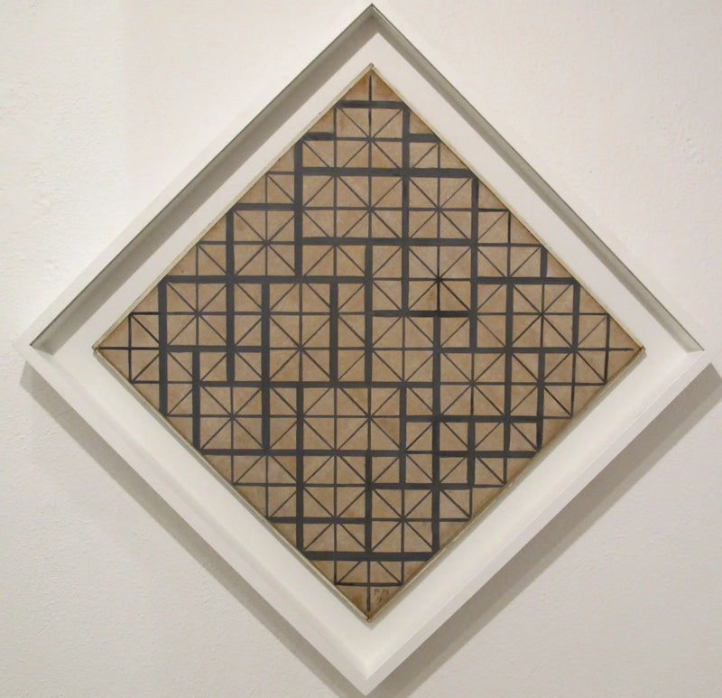 Komposisjon med rutenett 4 (diamant) - Piet Mondrian