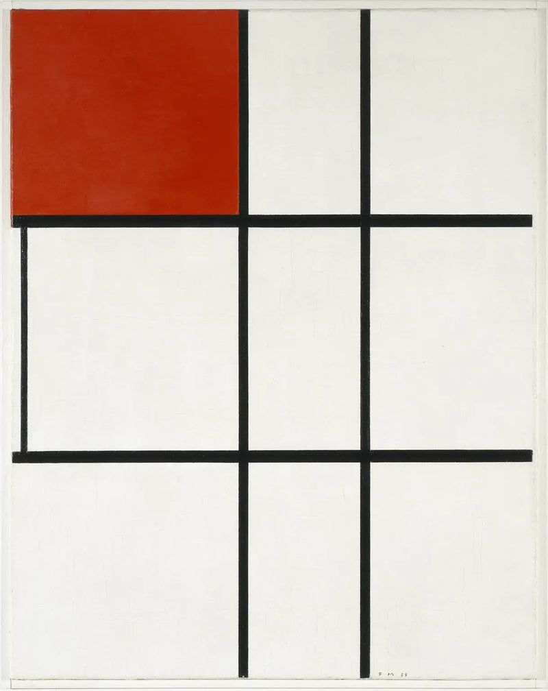 Komposisjon B (nr. II) med rødt - Piet Mondrian
