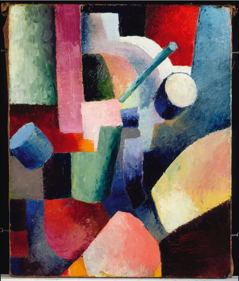 Fargerik komposisjon av former - August Macke