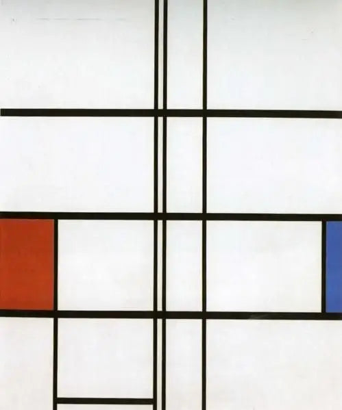 Komposisjon i hvitt, rødt og blått - Piet Mondrian