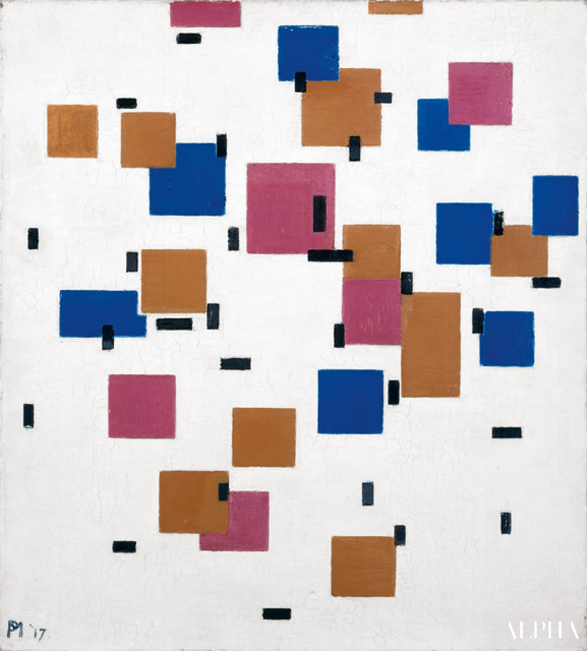 Fargekomposisjon A - Mondrian - Høykvalitets reproduksjoner av malerier og bilder
