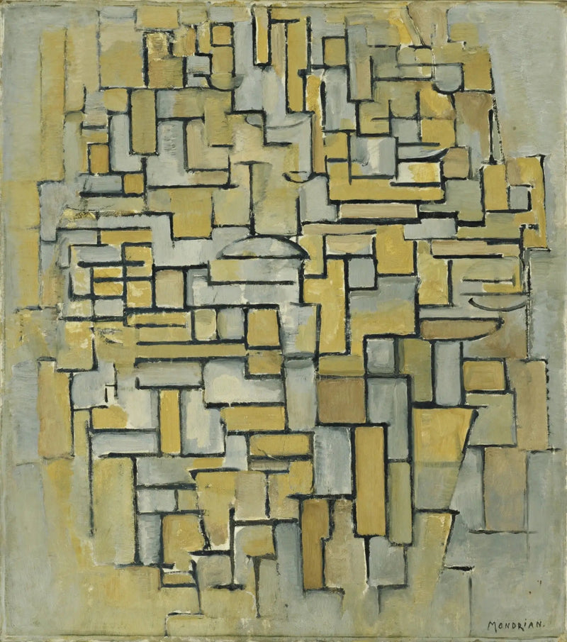 Komposisjon i brunt og grått - Piet Mondrian