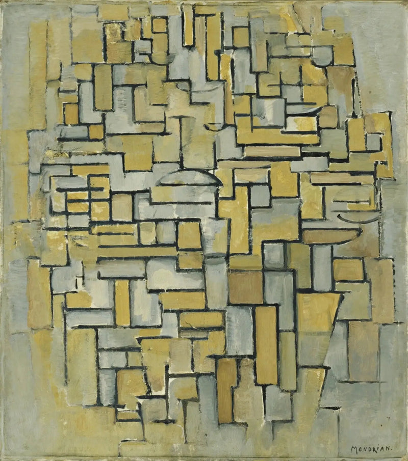 Komposisjon i brunt og grått - Piet Mondrian